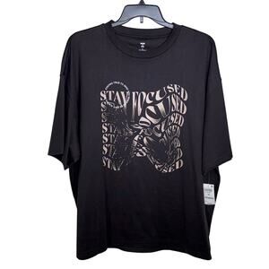 Mode of One Men's Oversized-Fit Graphic T-Shirt, Jet Grey XL $40